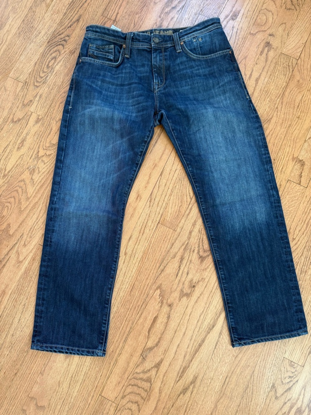 Mavi Men's 34/30 Blue Straight Jeans